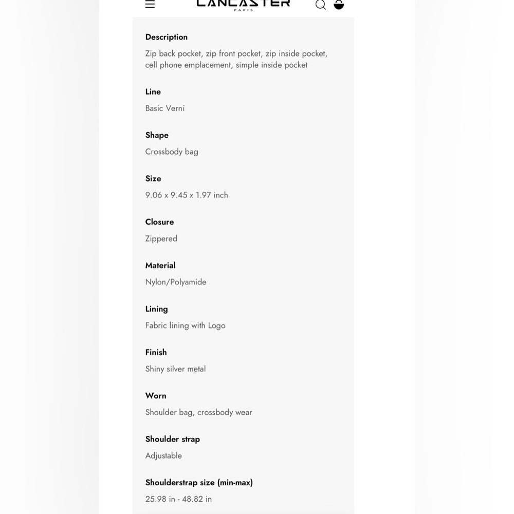 Lancaster Basic Verni Crossbody Bag - image 5